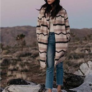 BILLABONG Montreal Longline Sz Small Polar Fleece Open Coat Jacket NWT